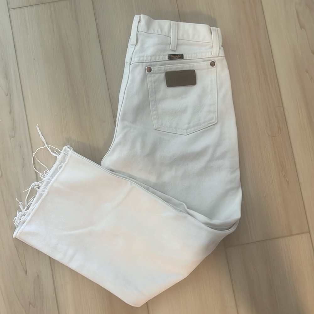 Wrangler 100% Cotton Women’s White Jeans high waisted 26, 28 30